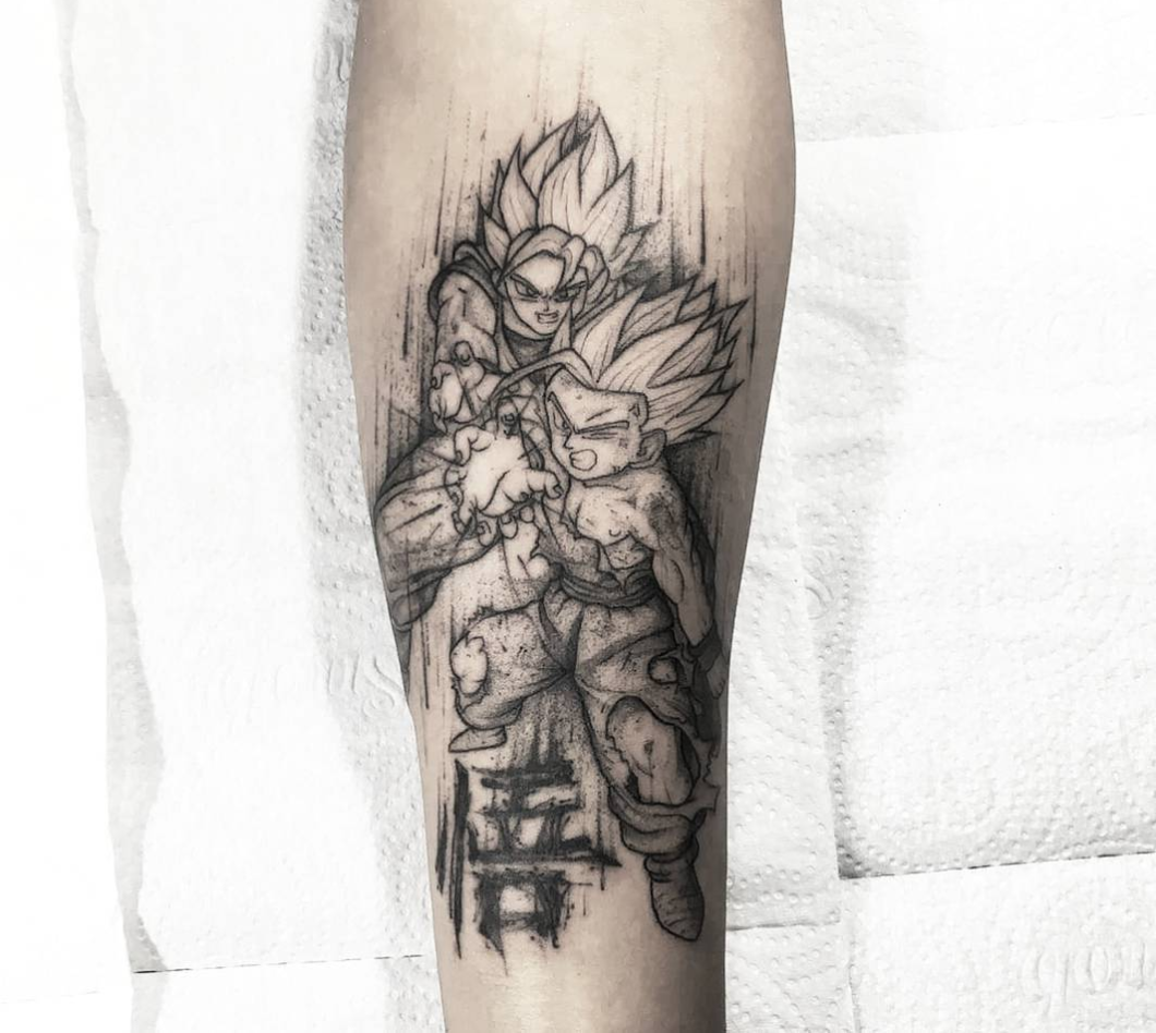 Kid Buu - Dragon Ball Z  Desenhos preto e branco, Tatuagens preto e  branco, Goku preto