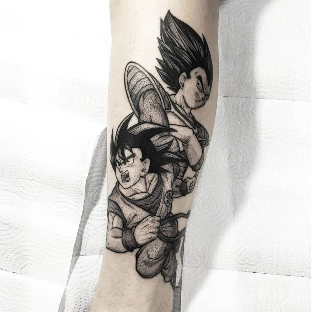 Kid Buu - Dragon Ball Z  Desenhos preto e branco, Tatuagens preto